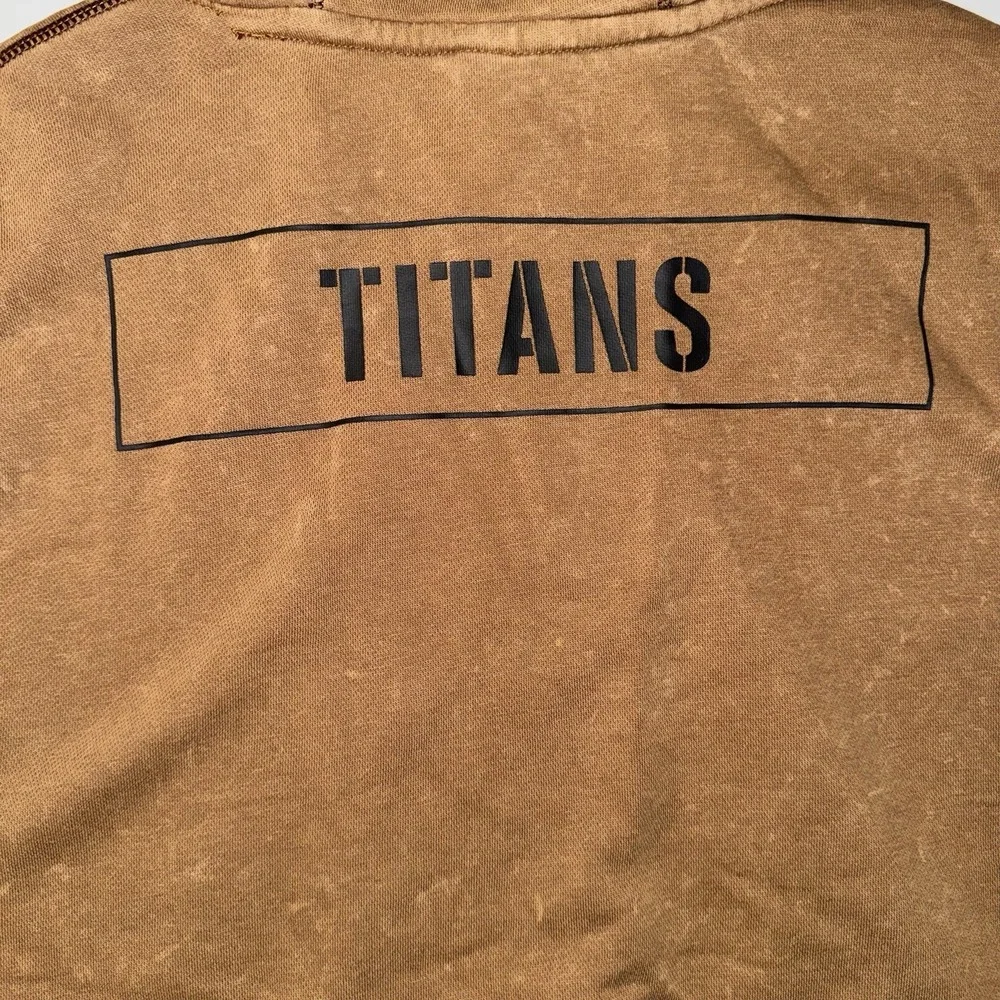 Men's Large Nike Tennessee Titans Support Our Troops Pullover Hoodie Brown NFL‎
